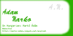 adam marko business card